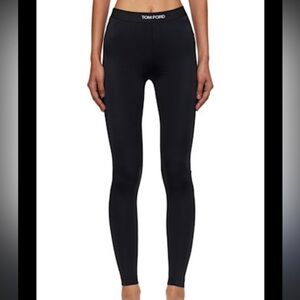 TOM FORD Black Lustrous Jersey Signature Leggings size XS